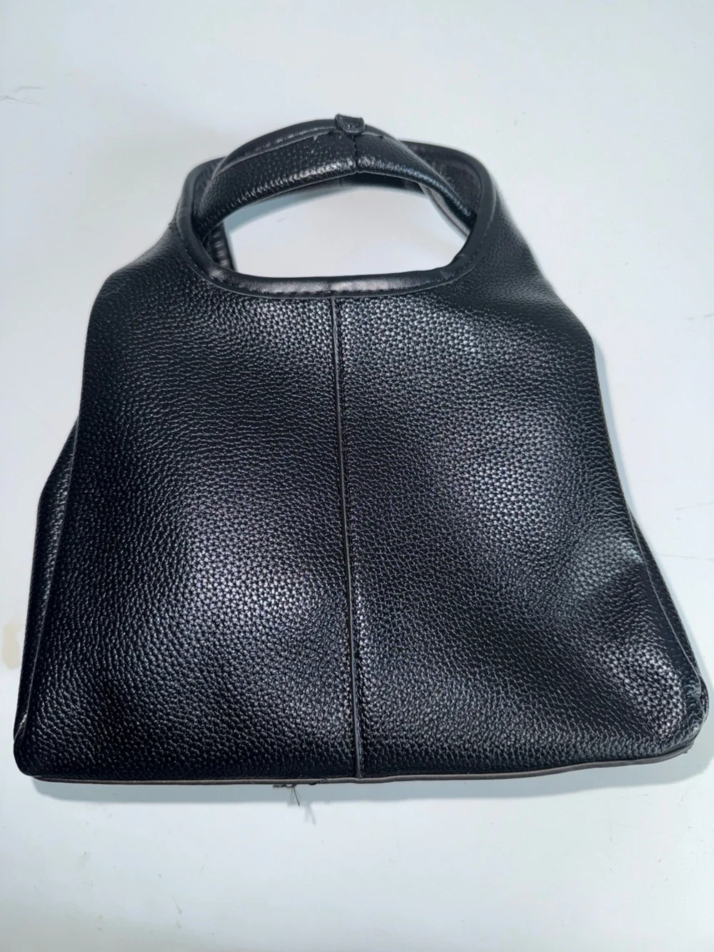 Coach Black Pebbled Leather Tote with Gold 'C' Accent